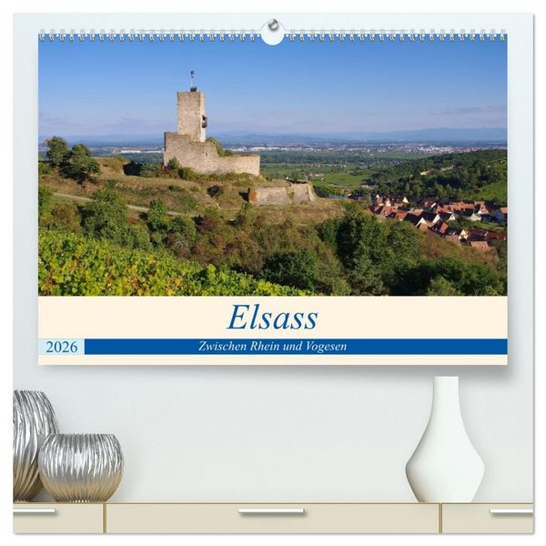 Produktbild: Elsass - Zwischen Rhein und Vogesen (hochwertiger Premium Wandkalender 2026 DIN A2 quer), Kunstdruck in Hochglanz