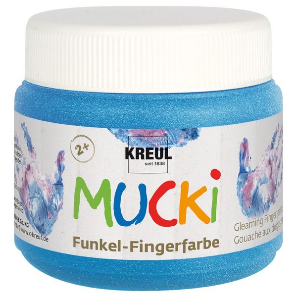 KREUL Fingerfarbe MUCKi Funkel diamantblau 150ml Dose