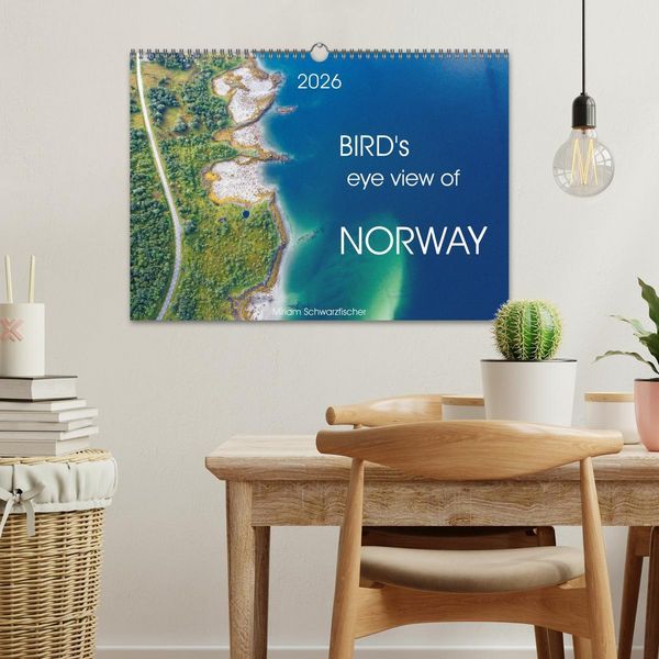 Produktbild: Bird's eye view of Norway (Wall Calendar 2026 DIN A3 landscape), CALVENDO 12 Month Wall Calendar