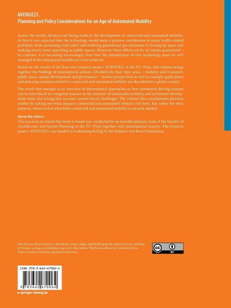 Produktbild: AVENUE21. Planning and Policy Considerations for an Age of Automated Mobility