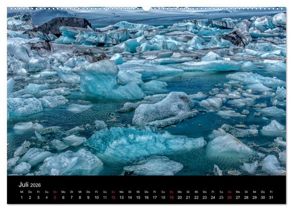Produktbild: Island &ndash; Wunder aus Wasser (Wandkalender 2026 DIN A2 quer), CALVENDO Monatskalender