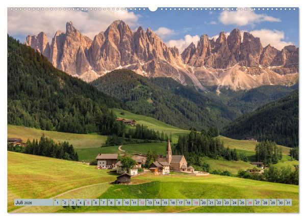 Produktbild: Dolomiten, Alpenparadies im Norden Italiens (Wandkalender 2026 DIN A2 quer), CALVENDO Monatskalender