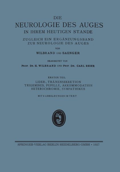 Produktbild: Lider-, Tr&auml;nensekretion Trigeminus, Pupille, Akkommodation Heterochromie, Sympathikus