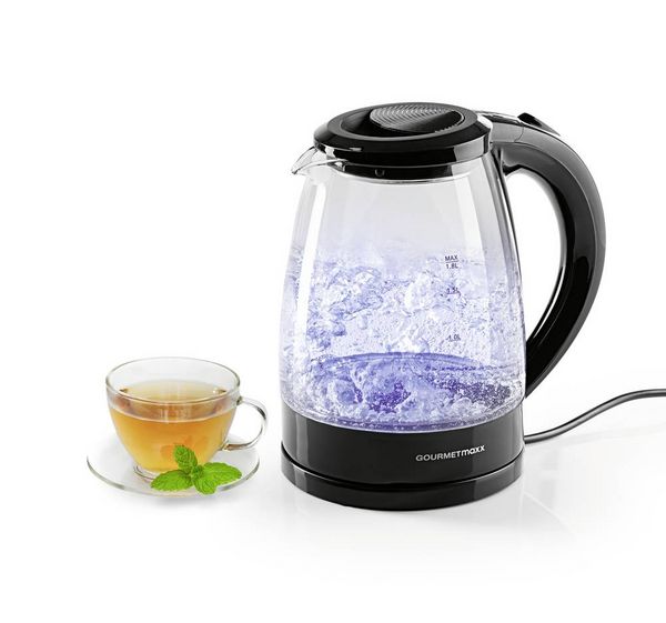 Produktbild: GourmetMaxx Wasserkocher Schwarz Fassungsverm&ouml;gen: 1.8l