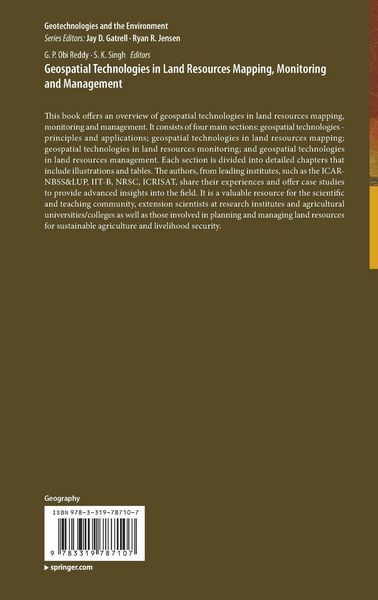 Produktbild: Geospatial Technologies in Land Resources Mapping, Monitoring and Management