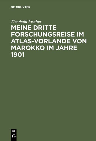 Produktbild: Meine dritte Forschungsreise im Atlas-Vorlande von Marokko im Jahre 1901