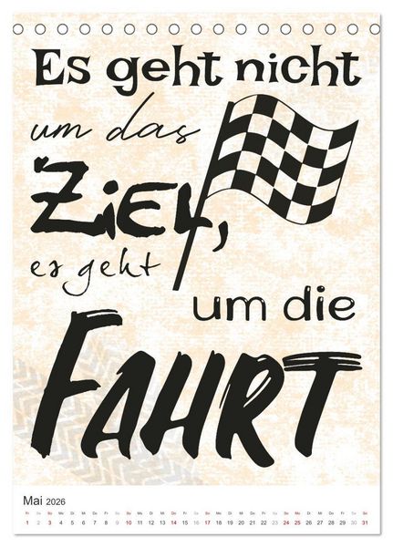 Produktbild: Coole Biker-Spr&uuml;che (Tischkalender 2026 DIN A5 hoch), CALVENDO Monatskalender