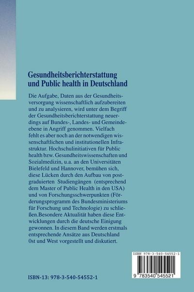 Produktbild: Gesundheitsberichterstattung und Public health in Deutschland