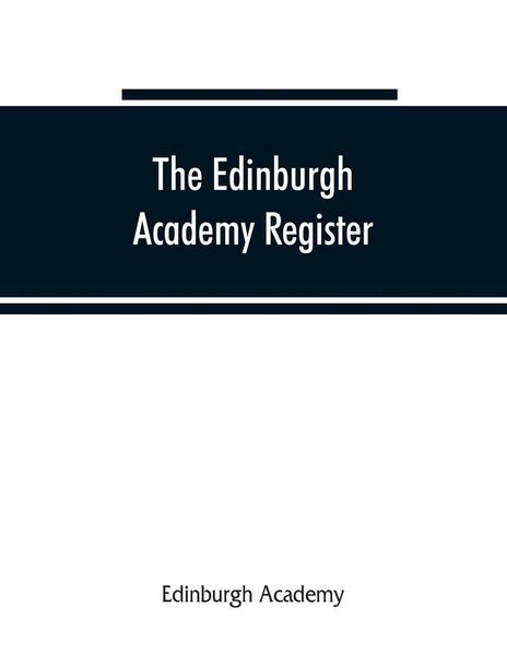 Produktbild: The Edinburgh Academy register