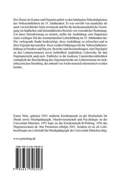 Produktbild: Orgelunterricht in der seminaristischen Lehrerbildung / Beitr&auml;ge zur Geschichte der Musikp&auml;dagogik Bd. 12