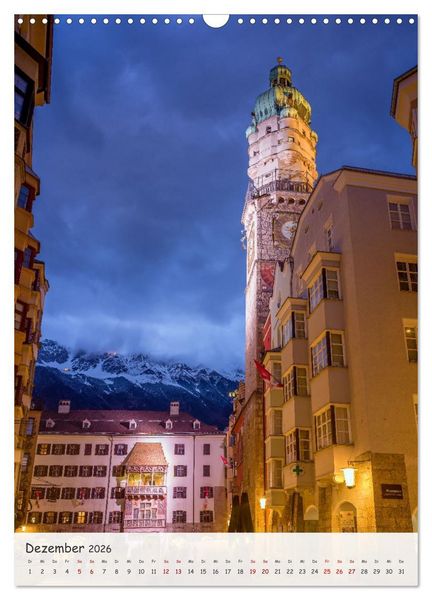 Produktbild: Innsbruck - Zwischen Gassen und Geschichte (Wandkalender 2026 DIN A3 hoch), CALVENDO Monatskalender