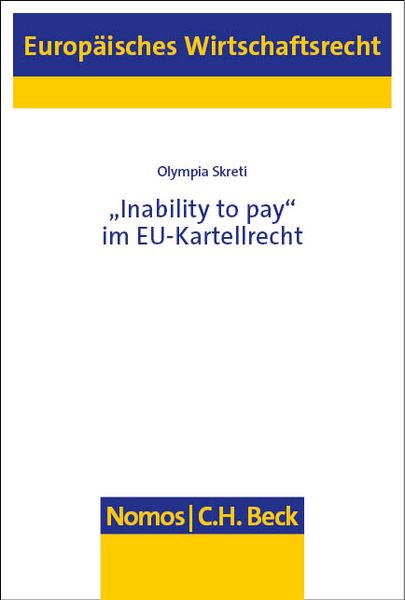Produktbild: &bdquo;Inability to pay" im EU-Kartellrecht
