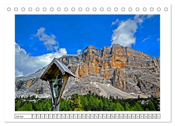 Produktbild: S&uuml;dtirol - Das Gadertal und seine Naturparks (Tischkalender 2026 DIN A5 quer), CALVENDO Monatskalender