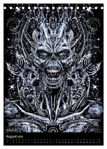 Produktbild: BLOODBOY/DARK ILLUSTRATION (Tischkalender 2026 DIN A5 hoch), CALVENDO Monatskalender