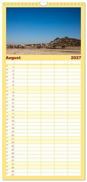 Produktbild: Familienplaner 2027 - Wildes Namibia mit 5 Spalten (Wandkalender, 21 x 45 cm) CALVENDO