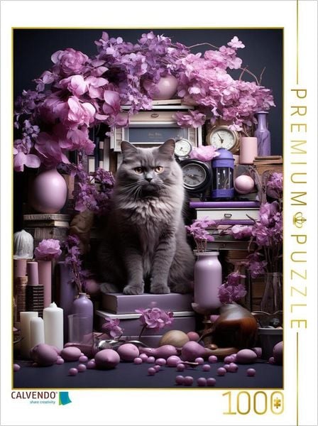 Produktbild: CALVENDO Puzzle Miau | 1000 Teile Lege-Gr&ouml;&szlig;e 64x48cm Foto-Puzzle f&uuml;r gl&uuml;ckliche Stunden