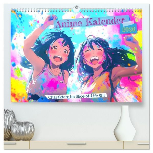 Produktbild: Anime Kalender &ndash; Charaktere im Slice-of-Life Stil (hochwertiger Premium Wandkalender 2026 DIN A2 quer), Kunstdruck in Hochglanz
