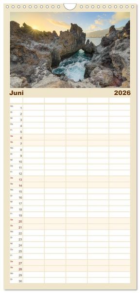 Produktbild: Familienplaner 2026 - Faszination Teneriffa mit 5 Spalten (Wandkalender, 21 x 45 cm) CALVENDO