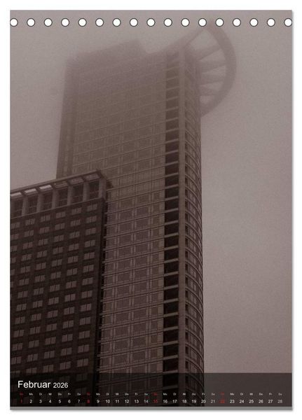 Produktbild: Frankfurt monochrom (Tischkalender 2026 DIN A5 hoch), CALVENDO Monatskalender