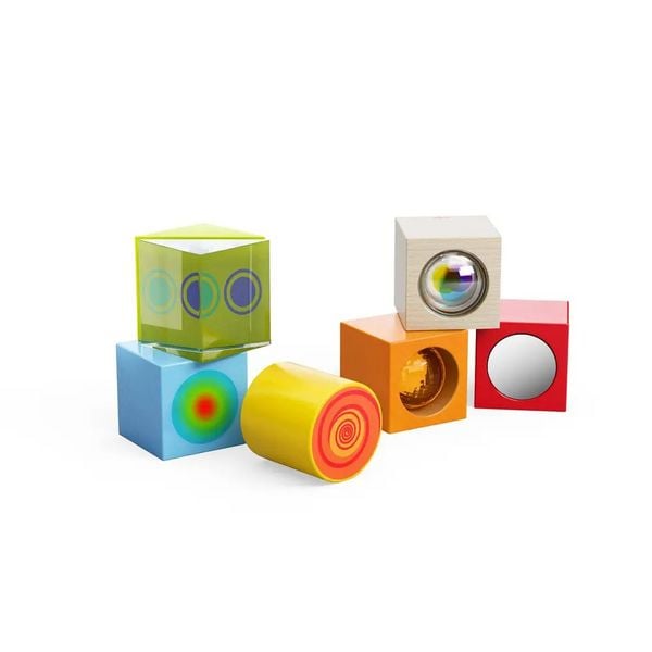 HABA 2013397001 - Entdeckerbausteine Optik, 7-teilig