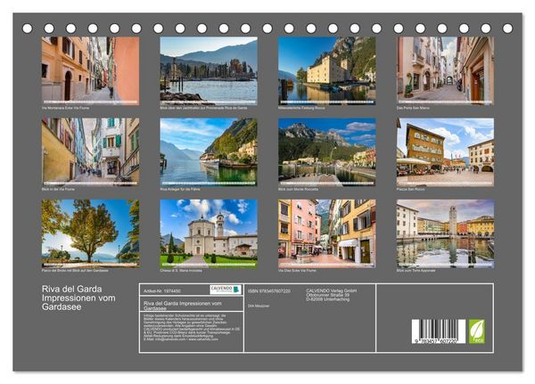Produktbild: Riva del Garda Impressionen vom Gardasee (Tischkalender 2026 DIN A5 quer), CALVENDO Monatskalender