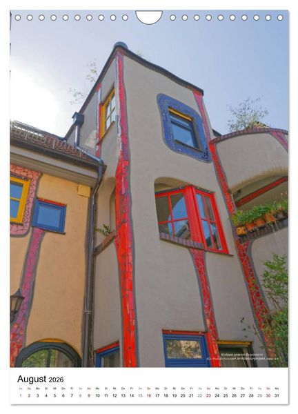 Produktbild: Wohnen unterm Regenturm - Ein Hundertwasser Architekturprojekt, 1991-94 (Wandkalender 2026 DIN A4 hoch), CALVENDO Monatskalender