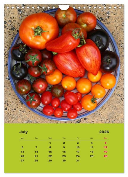 Produktbild: Organic Tomatoes (Wall Calendar 2026 DIN A4 portrait), CALVENDO 12 Month Wall Calendar