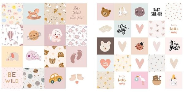 Produktbild: 333 Sticker &ndash;&nbsp;Hallo Baby: Etiketten und Aufkleber mit beschreibbarer Oberfl&auml;che