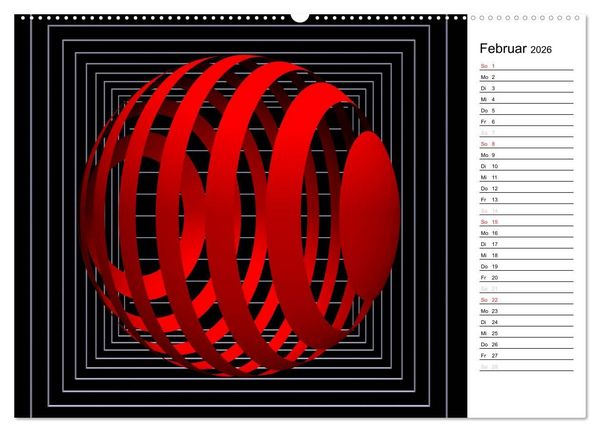 Produktbild: Mit Geometrie durch das Jahr (hochwertiger Premium Wandkalender 2026 DIN A2 quer), Kunstdruck in Hochglanz