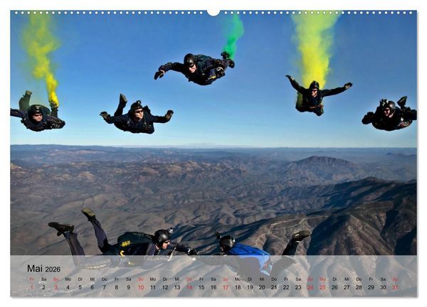 Produktbild: Fallschirmspringer. Absprung der U.S. Navy Seals (Wandkalender 2026 DIN A2 quer), CALVENDO Monatskalender