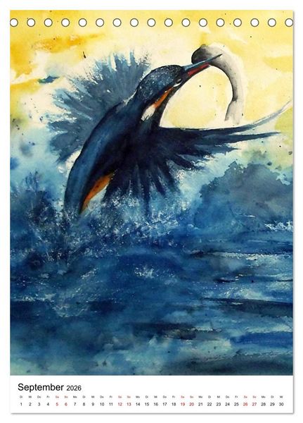 Produktbild: Tiere in Aquarell 2026 - von Ruth Trinczek (Tischkalender 2026 DIN A5 hoch), CALVENDO Monatskalender