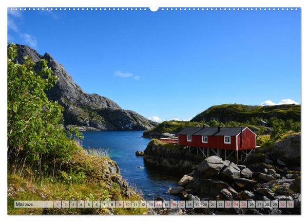 Produktbild: Lofoten - Die spektakul&auml;re Inselgruppe in Norwegen (Wandkalender 2026 DIN A2 quer), CALVENDO Monatskalender