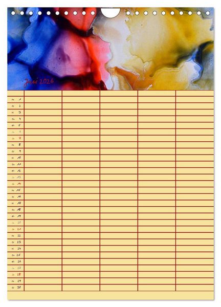 Produktbild: Bl&uuml;tenzauber - Familienplaner 2026 (Wandkalender 2026 DIN A4 hoch), CALVENDO Monatskalender