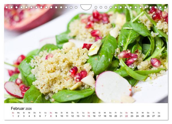 Produktbild: Vegane Gerichte. Abwechslungsreich, kreativ und k&ouml;stlich (Wandkalender 2026 DIN A4 quer), CALVENDO Monatskalender