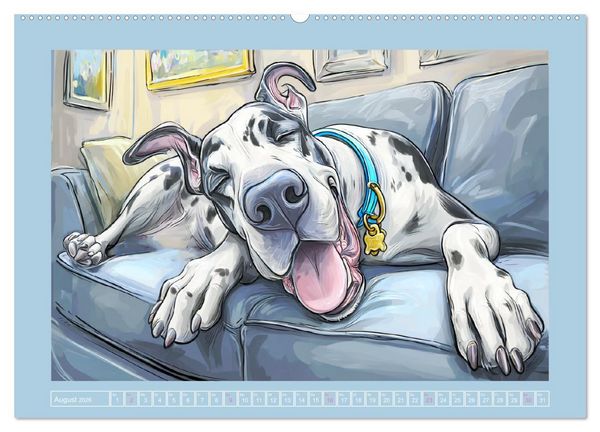 Produktbild: Die Dogge. Lustige Hunde Cartoons f&uuml;r gute Laune (hochwertiger Premium Wandkalender 2026 DIN A2 quer), Kunstdruck in Hochglanz