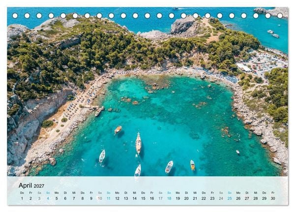 Produktbild: Rhodos - Die Highlights der Insel (Tischkalender 2027 DIN A5 quer), CALVENDO Monatskalender