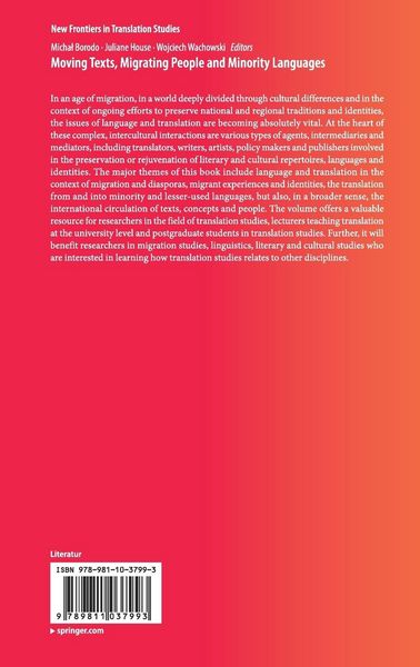 Produktbild: Moving Texts, Migrating People and Minority Languages