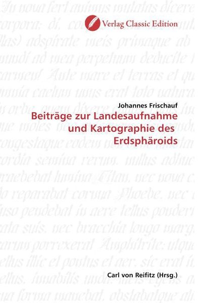 Produktbild: Frischauf, J: Beitr&auml;ge zur Landesaufnahme und Kartographie d