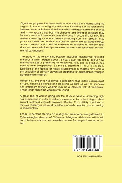 Produktbild: Epidemiological Aspects of Cutaneous Malignant Melanoma