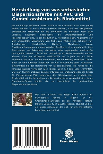 Produktbild: Herstellung von wasserbasierter Dispersionsfarbe mit PVC und Gummi arabicum als Bindemittel