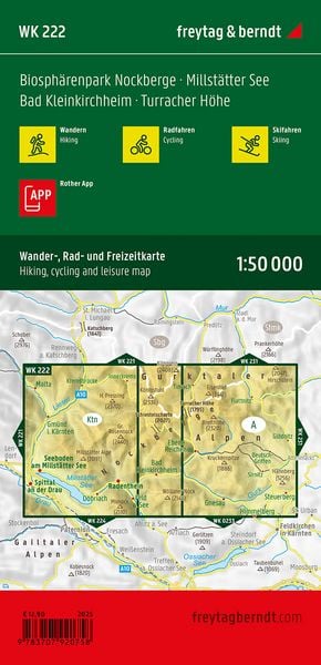 Produktbild: freytag & berndt Wanderkarte WK 222 Biosph&auml;renpark Nockberge, Millst&auml;tter See - Bad Kleinkirchheim - Turracher H&ouml;he 1:50.000