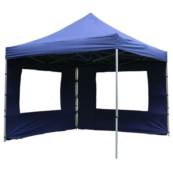 Falt Pavillon 3x3m blau+2 Seitenteile