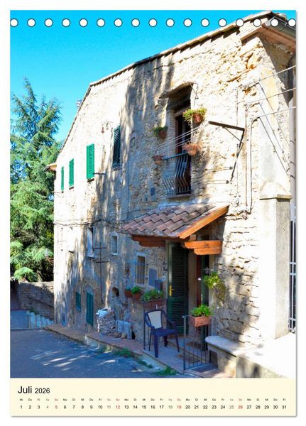 Produktbild: Toskana - Unterwegs in Volterra (Tischkalender 2026 DIN A5 hoch), CALVENDO Monatskalender