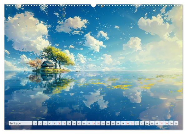 Produktbild: Begegnungen im Anime Zauberland (hochwertiger Premium Wandkalender 2026 DIN A2 quer), Kunstdruck in Hochglanz