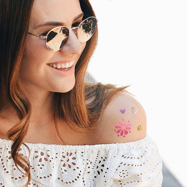 Produktbild: TRENDHAUS&reg; Tattoo Gelschreiber Glitzer