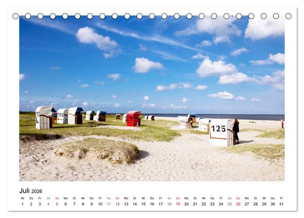 Produktbild: OSTFRIESLAND Strand und Mee(h)r (Tischkalender 2026 DIN A5 quer), CALVENDO Monatskalender