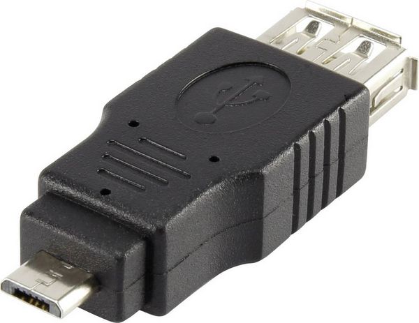 Produktbild: Renkforce USB 2.0 Adapter [1x USB 2.0 Stecker Micro-B - 1x USB 2.0 Buchse A] rf-usba-07