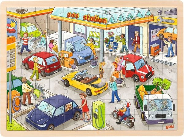 Produktbild: Einlegepuzzle Tankstelle
