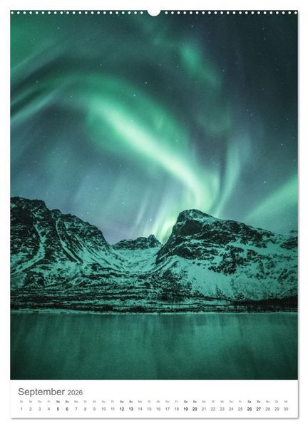 Produktbild: Nordlichter &ndash; Farbenspiel der Nacht (hochwertiger Premium Wandkalender 2026 DIN A2 hoch), Kunstdruck in Hochglanz