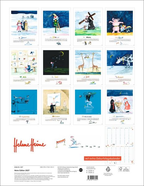 Produktbild: Helme Heine: Edition Kalender 2027